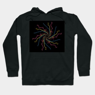 Primary color spiral Hoodie